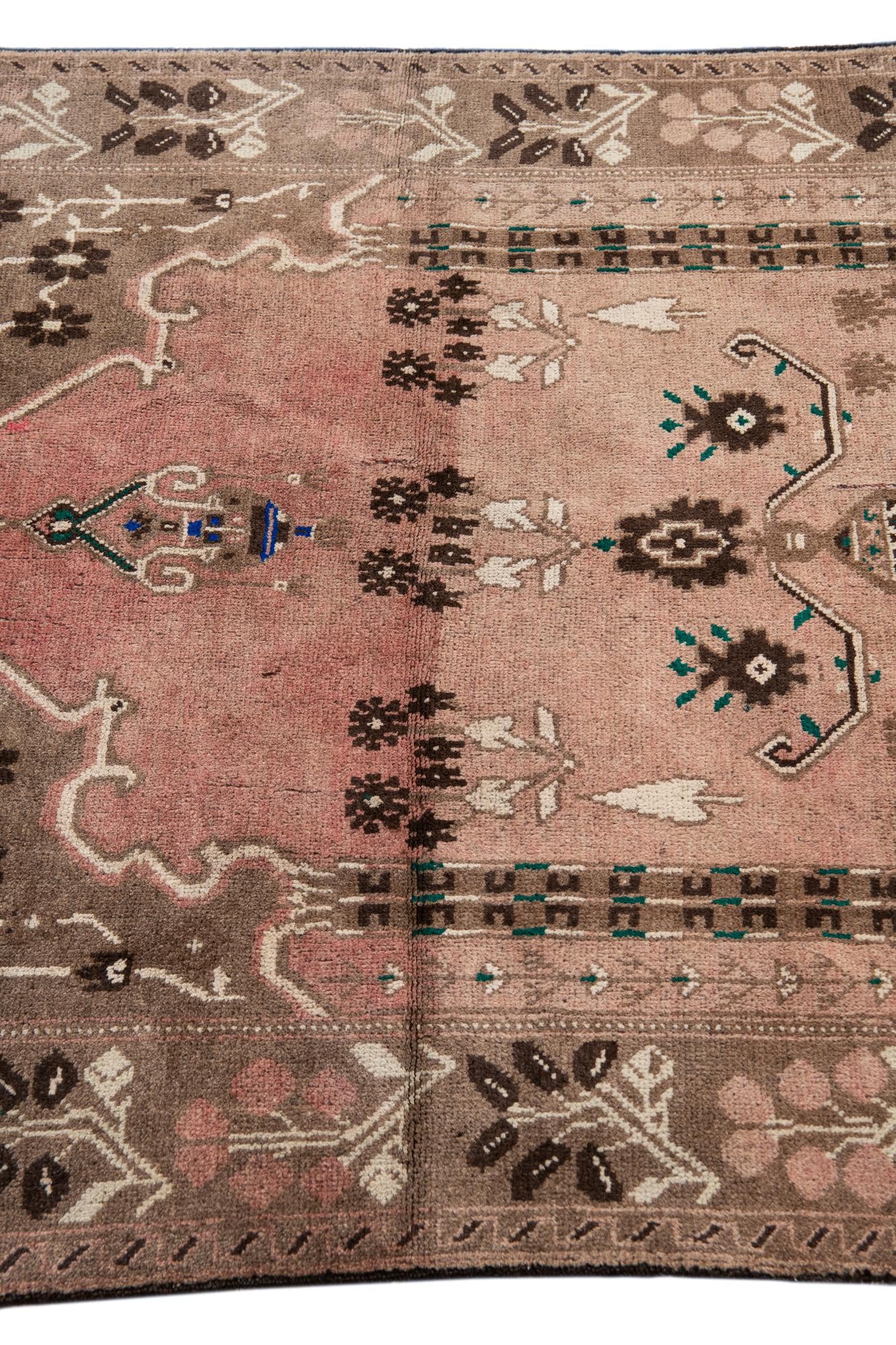 3' 8 x 3' 9 Hand Knotted Ultra Vintage Persian Wool Square Rug