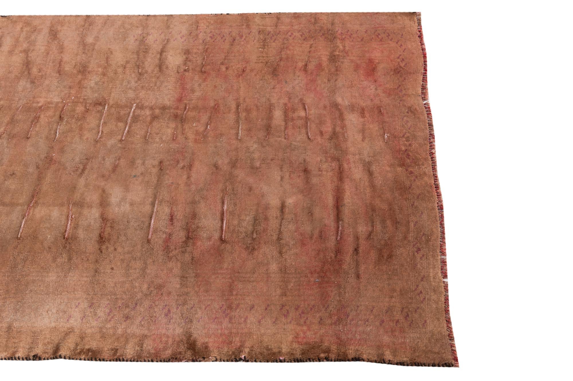 3' 7 x 4' 6 Hand Knotted Ultra Vintage Persian Wool Square Rug