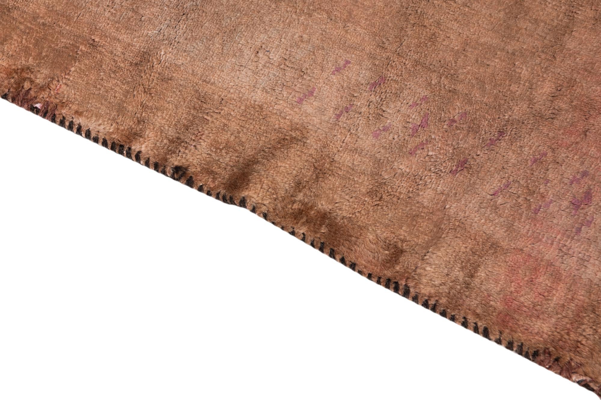 3' 7 x 4' 6 Hand Knotted Ultra Vintage Persian Wool Square Rug