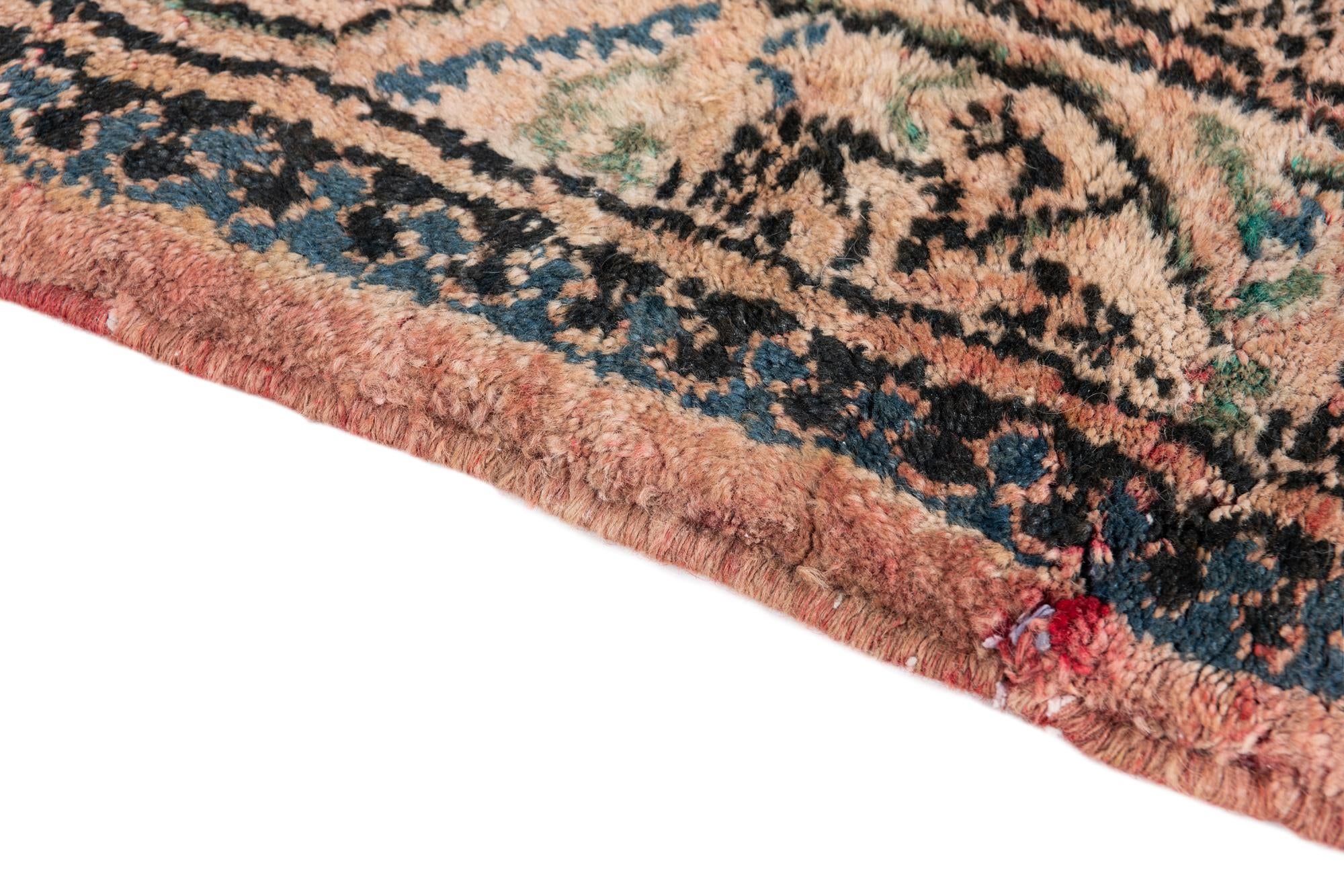 3' 9 x 4' 7 Hand Knotted Ultra Vintage Persian Wool Square Rug
