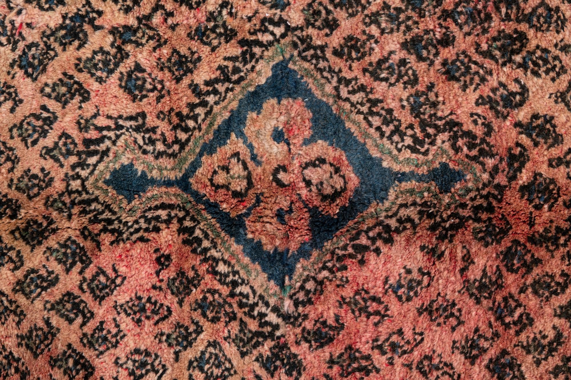 3' 9 x 4' 7 Hand Knotted Ultra Vintage Persian Wool Square Rug