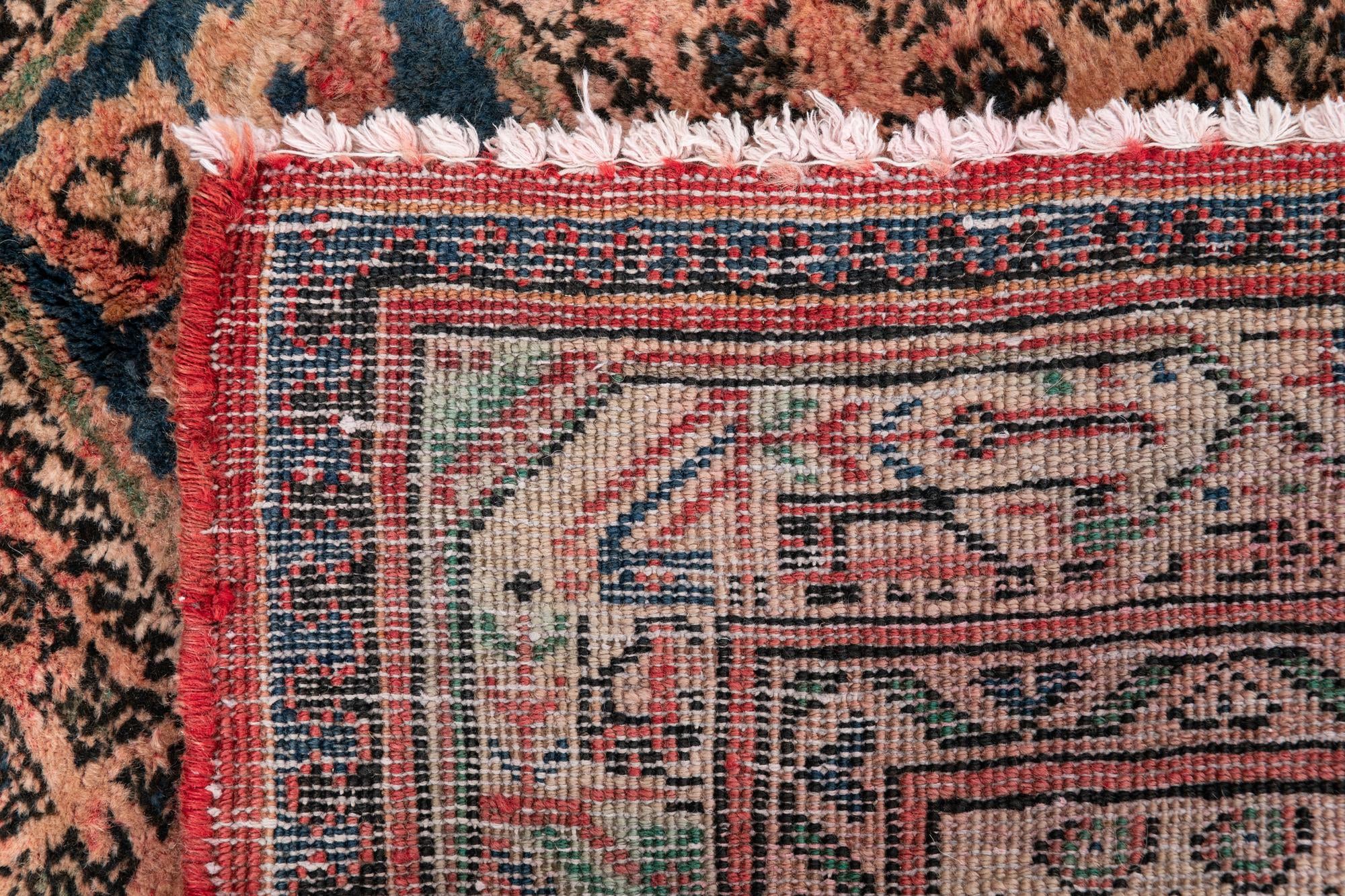 3' 9 x 4' 7 Hand Knotted Ultra Vintage Persian Wool Square Rug