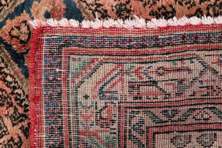 3' 9 x 4' 7 Hand Knotted Ultra Vintage Persian Wool Square Rug