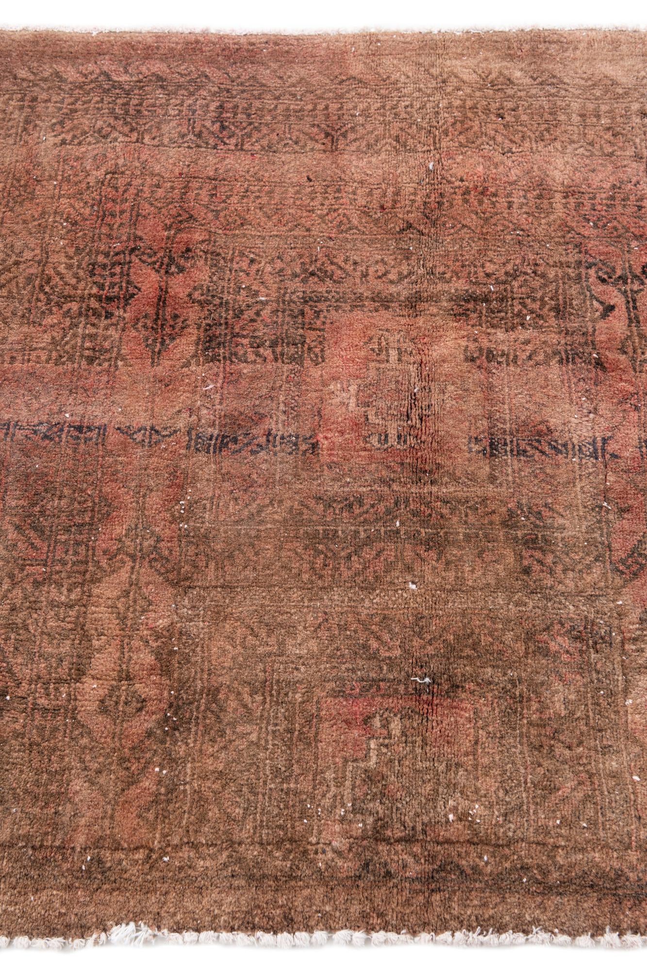 3' 3 x 3' 8 Hand Knotted Ultra Vintage Persian Wool Square Rug