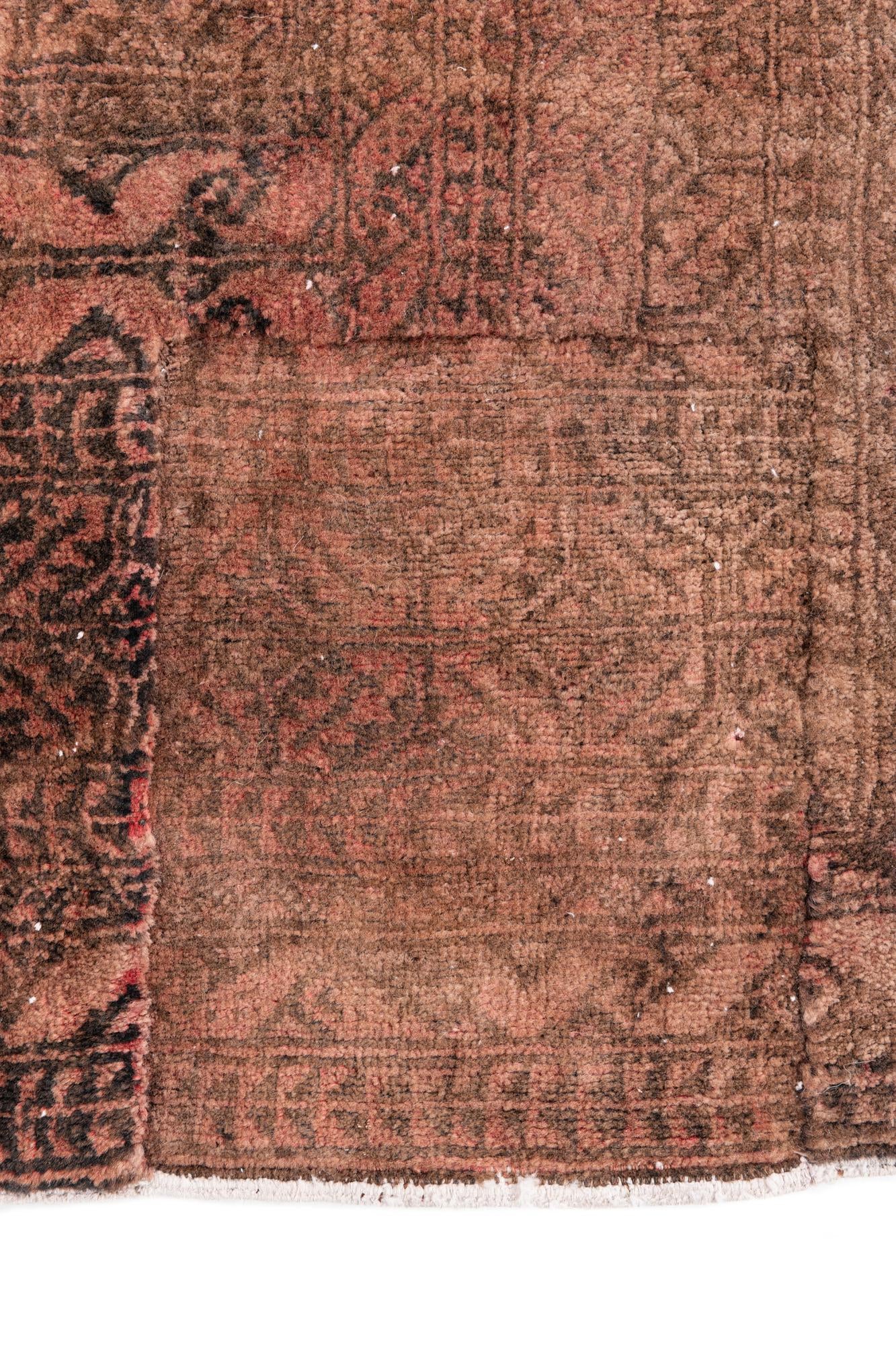 3' 3 x 3' 8 Hand Knotted Ultra Vintage Persian Wool Square Rug