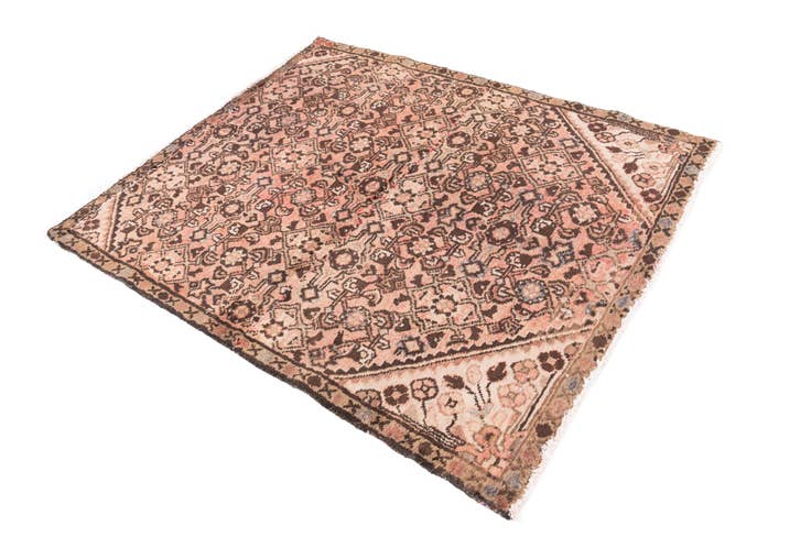 Detail image of 4' 1 x 4' 10 Hand Knotted Ultra Vintage Persian Wool Square Rug