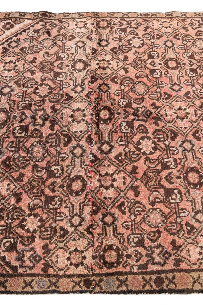 4' 1 x 4' 10 Hand Knotted Ultra Vintage Persian Wool Square Rug