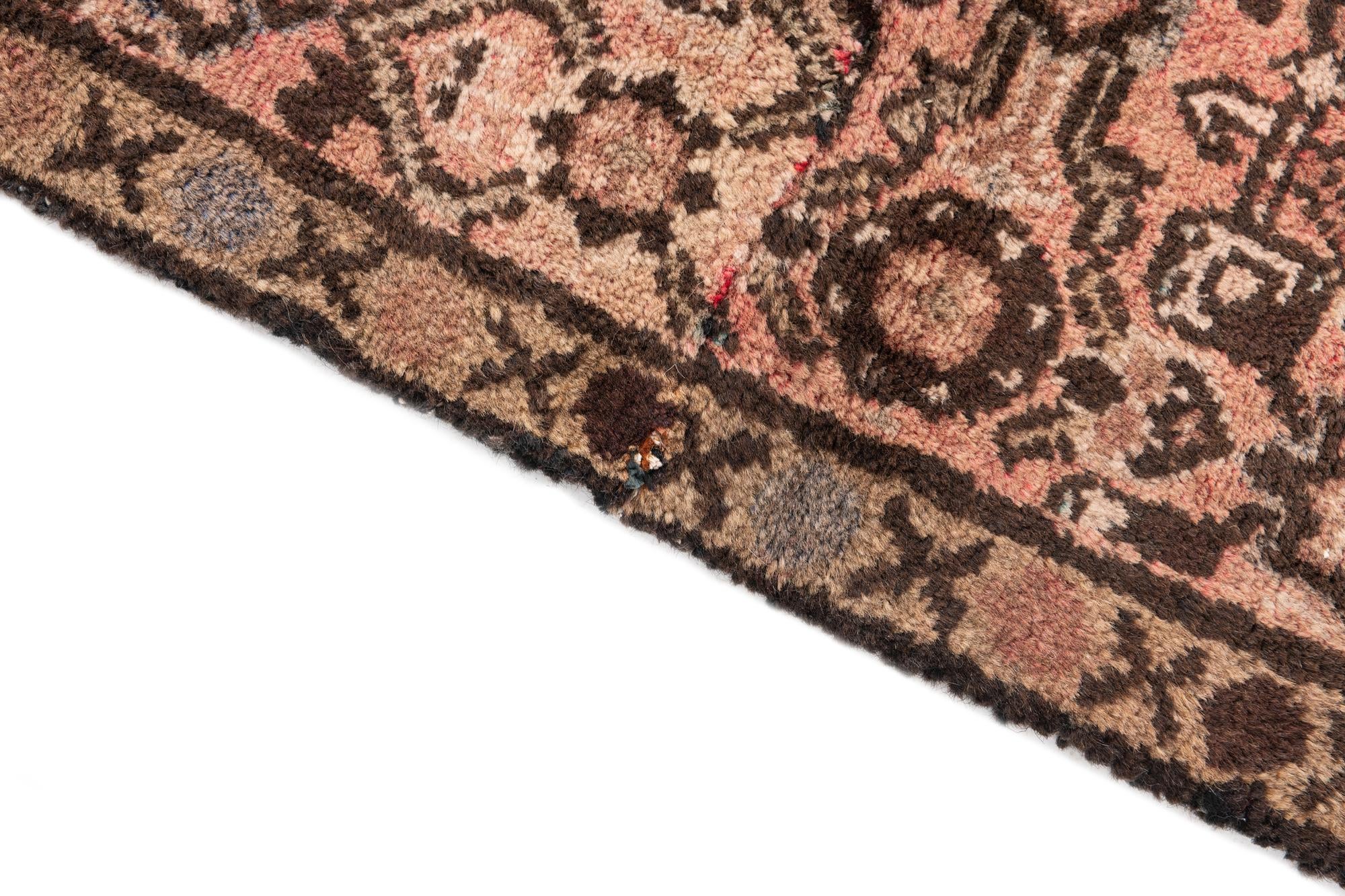 4' 1 x 4' 10 Hand Knotted Ultra Vintage Persian Wool Square Rug