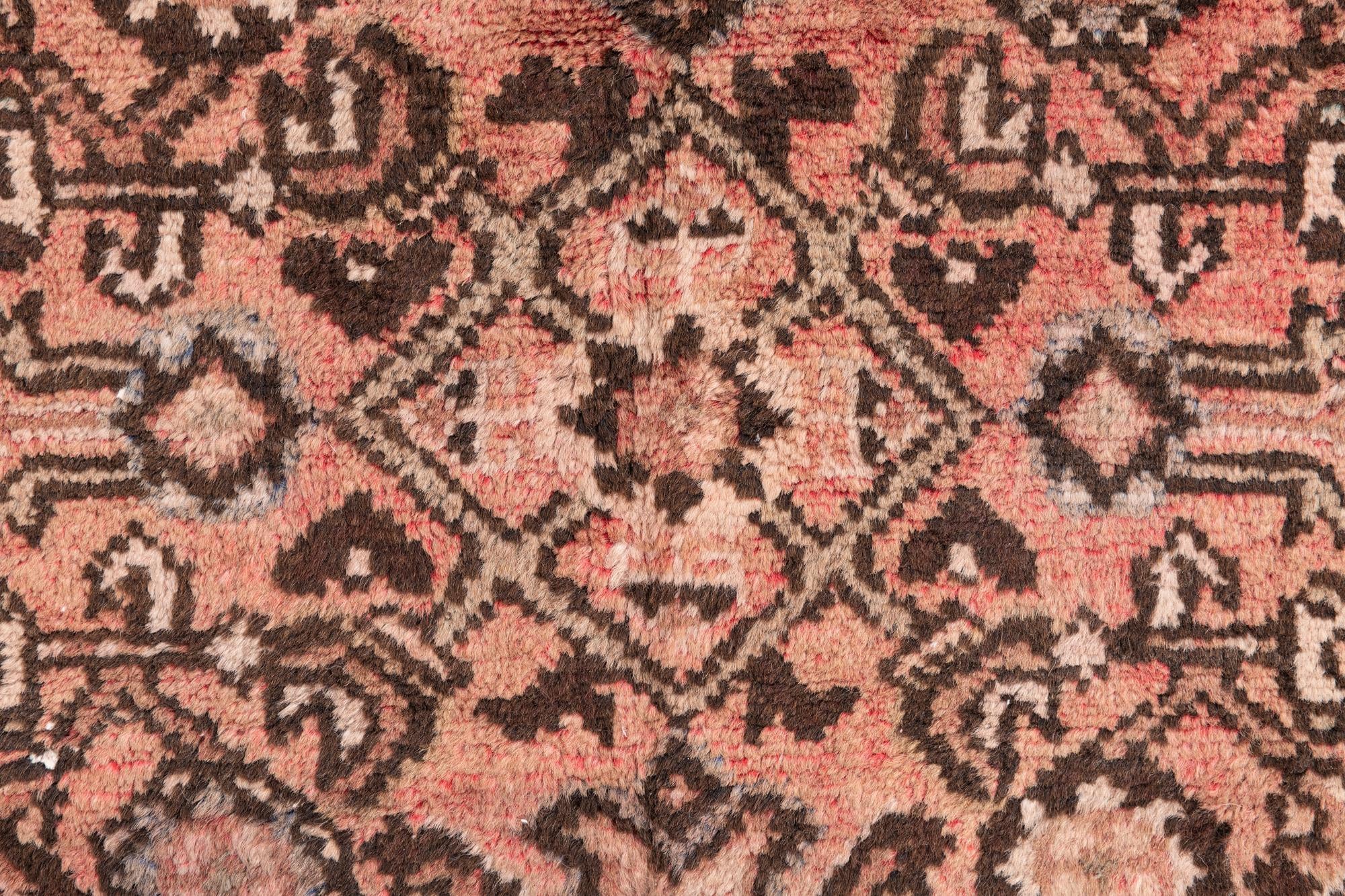 4' 1 x 4' 10 Hand Knotted Ultra Vintage Persian Wool Square Rug