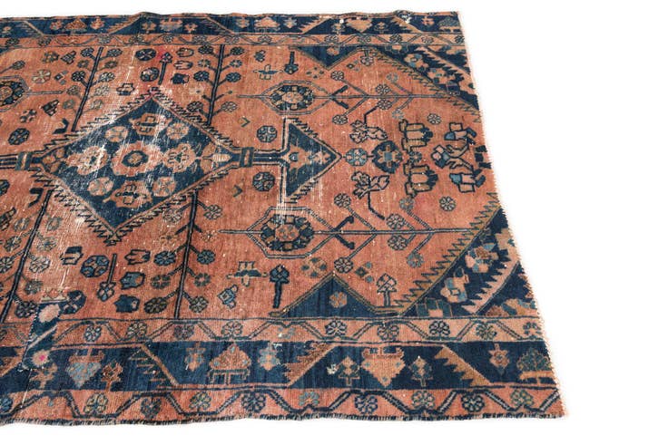 Detail image of 4' 7 x 5' Hand Knotted Ultra Vintage Persian Wool Square Rug