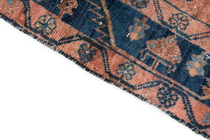 4' 7 x 5' Hand Knotted Ultra Vintage Persian Wool Square Rug