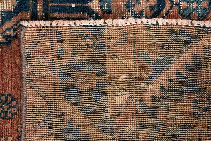 4' 7 x 5' Hand Knotted Ultra Vintage Persian Wool Square Rug