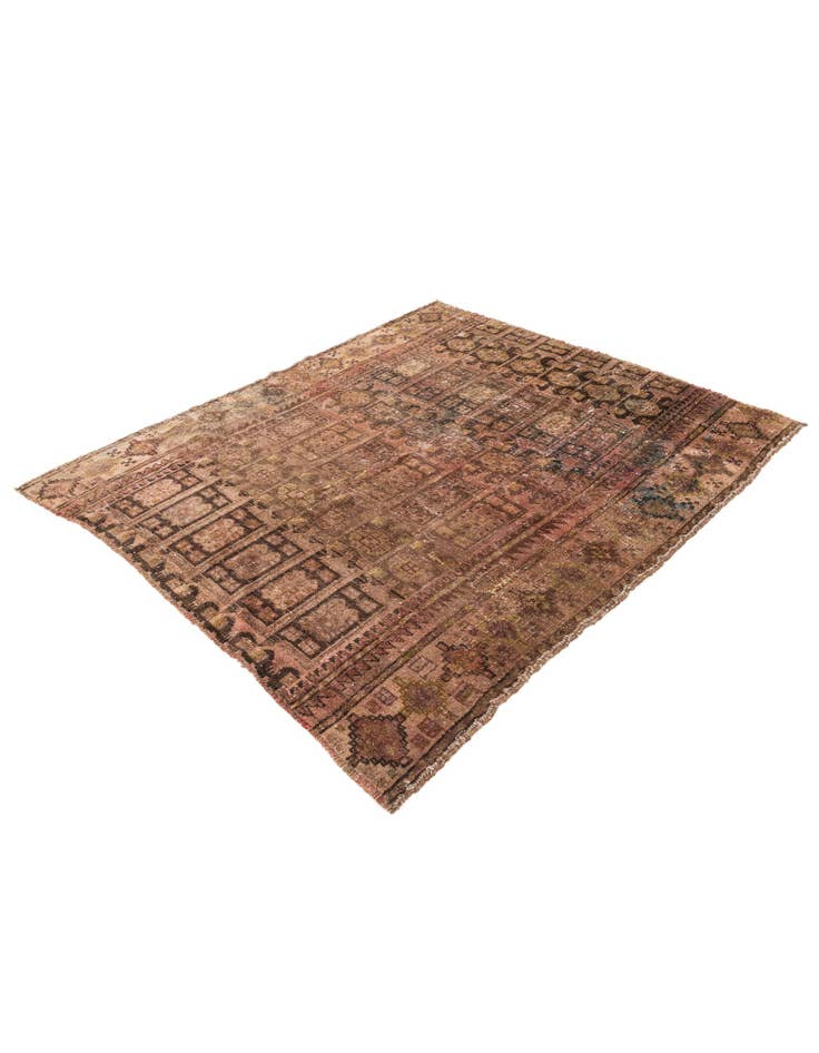 Detail image of 5' 5 x 6' Hand Knotted Ultra Vintage Persian Wool Square Rug