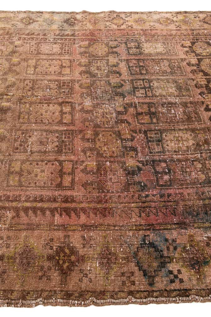 5' 5 x 6' Hand Knotted Ultra Vintage Persian Wool Square Rug