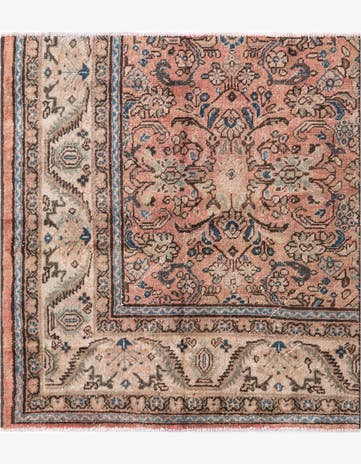 5' 1 x 5' 8 Hand Knotted Ultra Vintage Persian Wool Square Rug