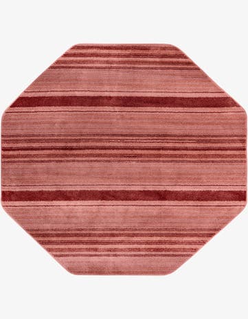 Rusty Pink Rose Gemstone Octagon Rug