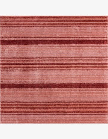 Rusty Pink Rose Gemstone Square Rug