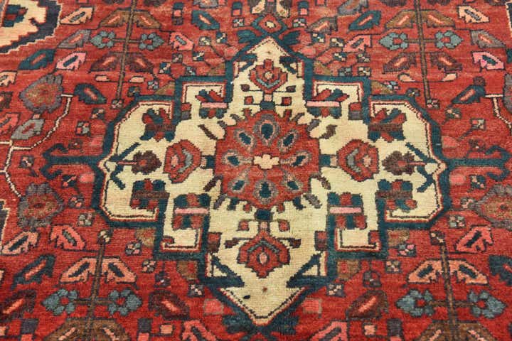 4' x 10' Hand Knotted Hossainabad Persian Wool Runner Rug