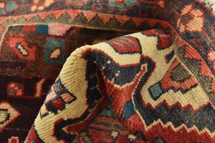 4' x 10' Hand Knotted Hossainabad Persian Wool Runner Rug