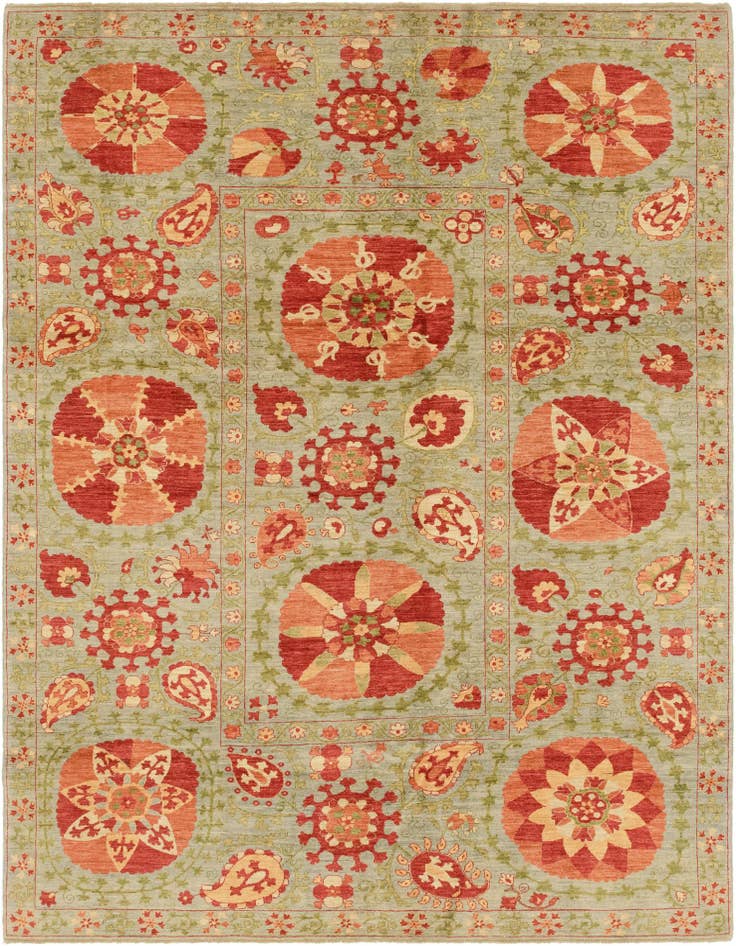 Detail image of 6' 8 x 8' 11 Hand Knotted Ariana Ziegler Oriental Rug