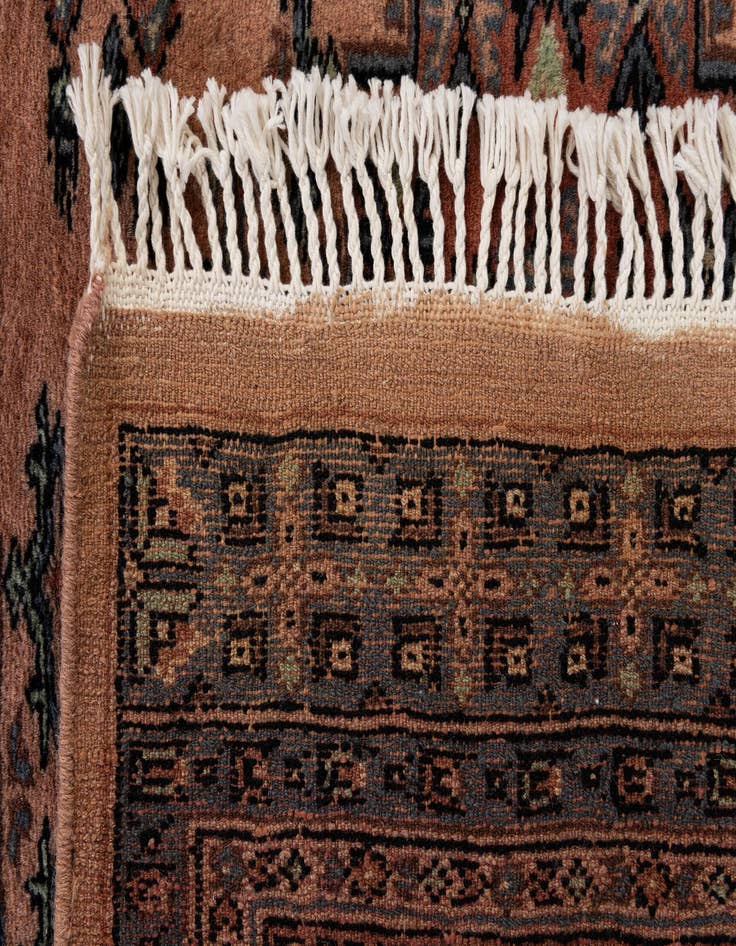 Detail image of 4' 4 x 5' 11  Hand Knotted Bokhara Oriental Wool Rug