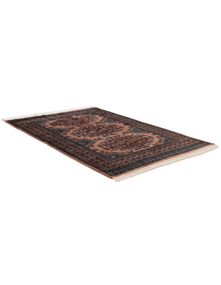 4' 4 x 5' 11 Hand Knotted Bokhara Oriental Wool Rug