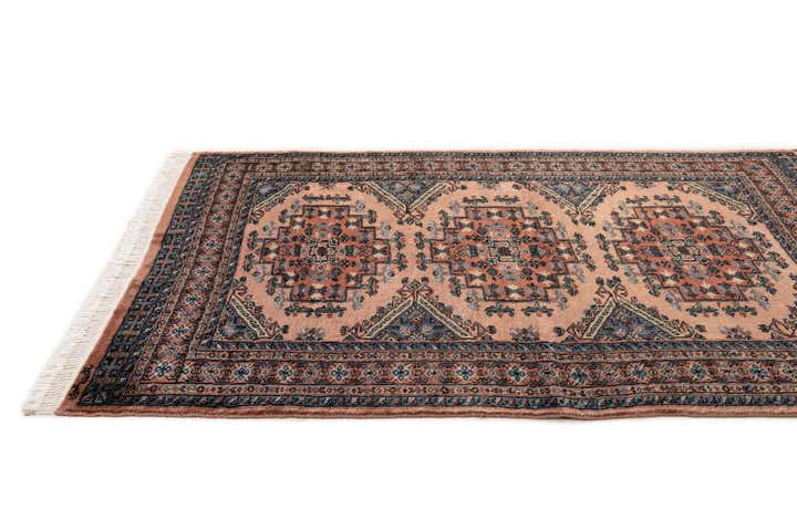 4' 4 x 5' 11 Hand Knotted Bokhara Oriental Wool Rug