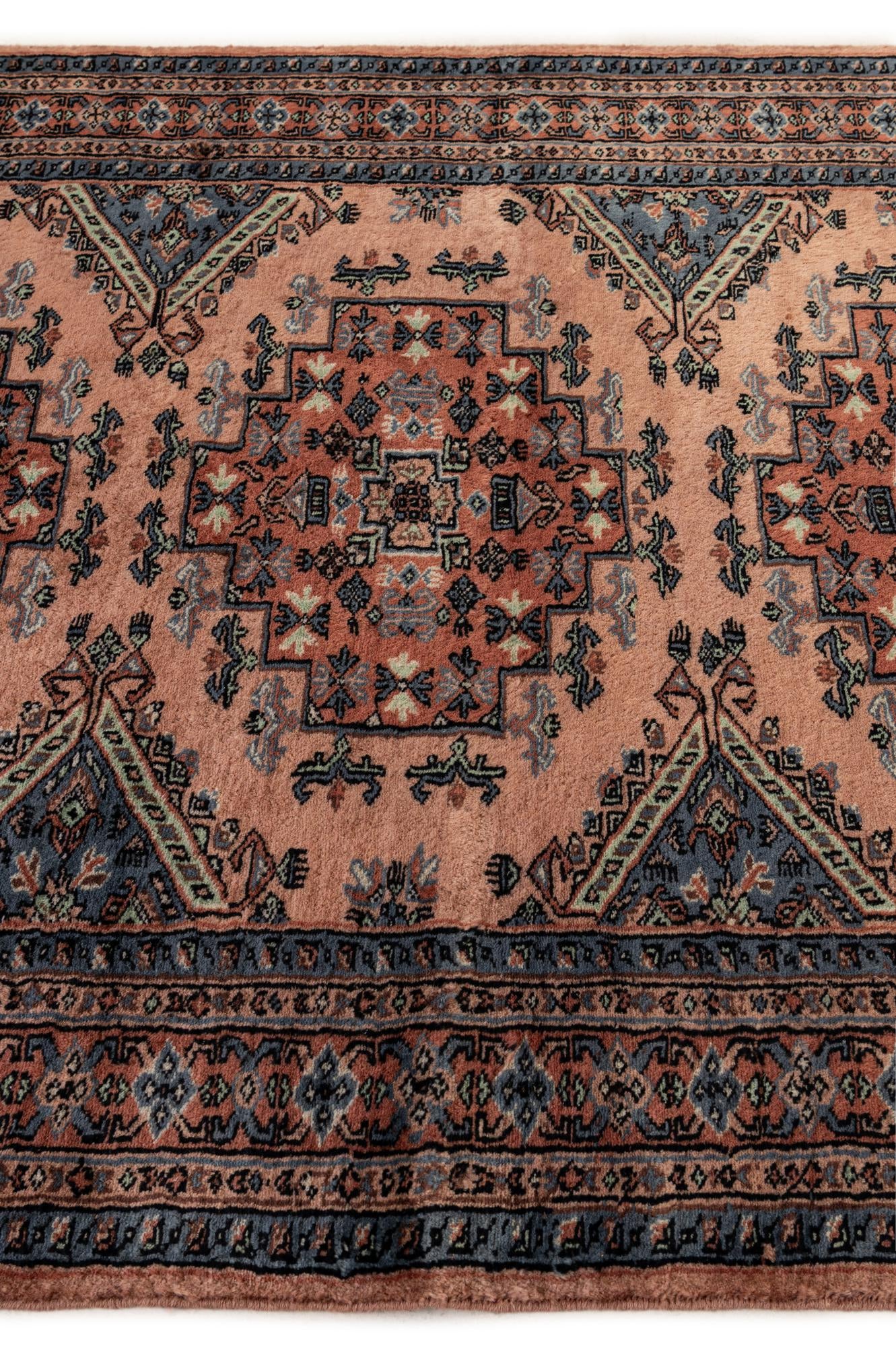 4' 4 x 5' 11 Hand Knotted Bokhara Oriental Wool Rug