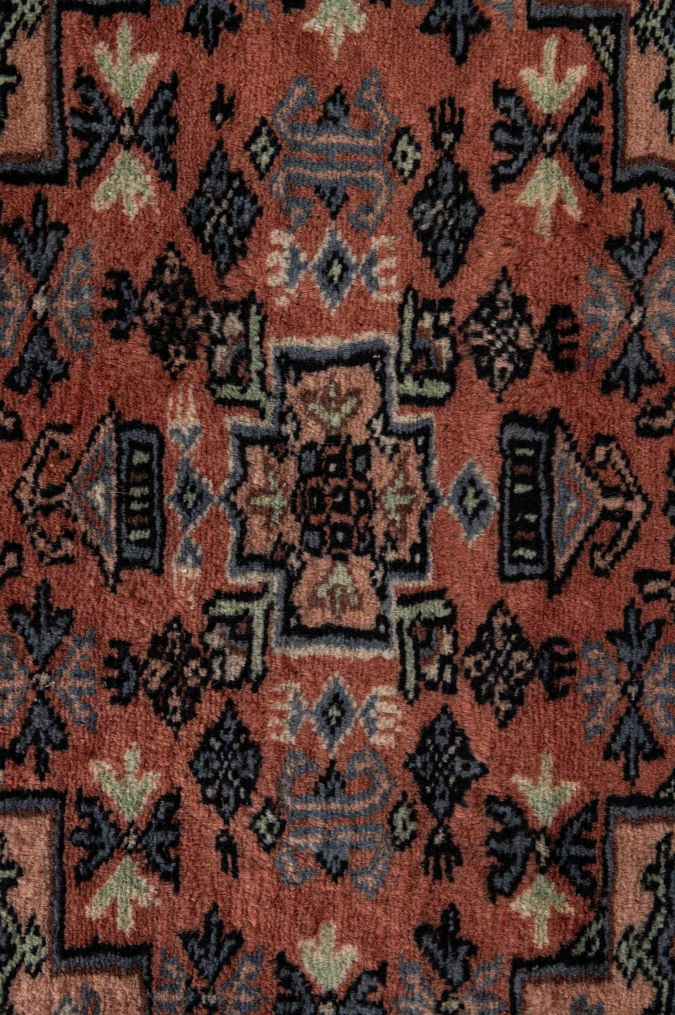 4' 4 x 5' 11 Hand Knotted Bokhara Oriental Wool Rug