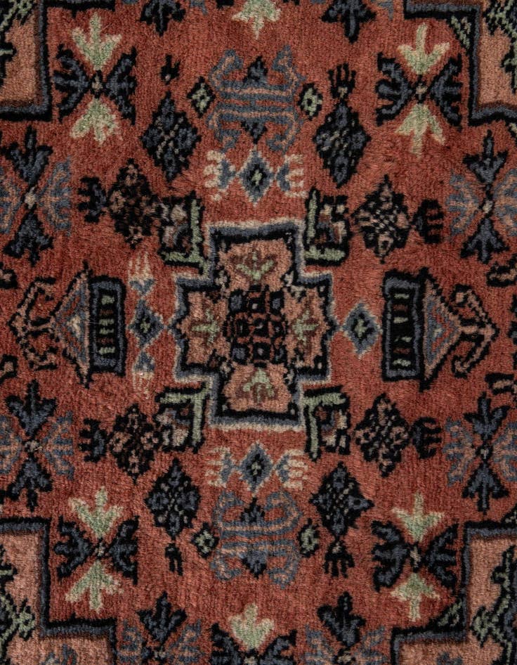 Detail image of 4' 4 x 5' 11  Hand Knotted Bokhara Oriental Wool Rug