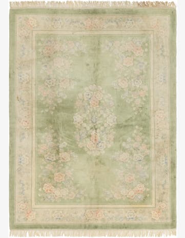 5' 6 x 7' 5 Hand Knotted Carved Pekin Rug