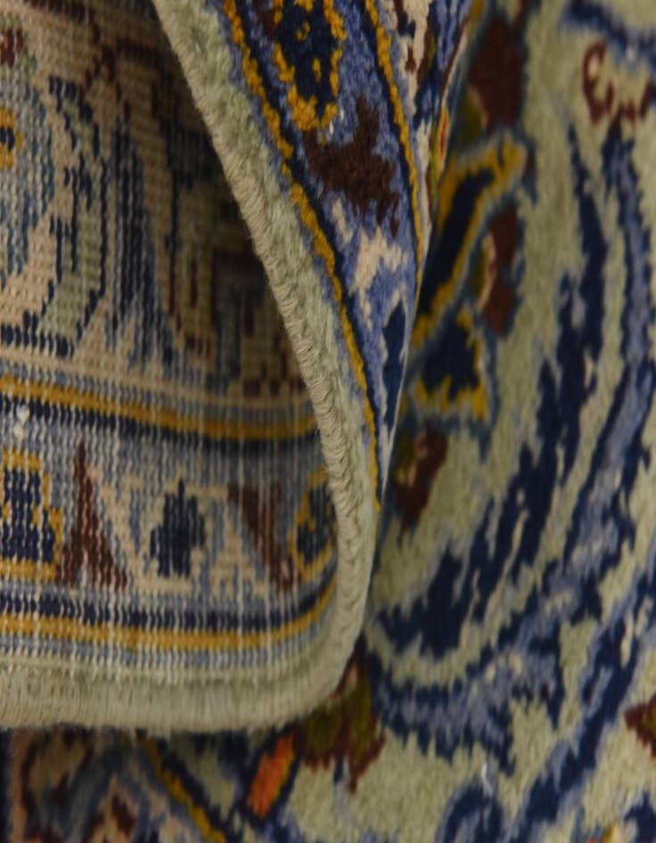 Detail image of 9' x 12' 9 Hand Knotted Kashan Persian Wool Rug