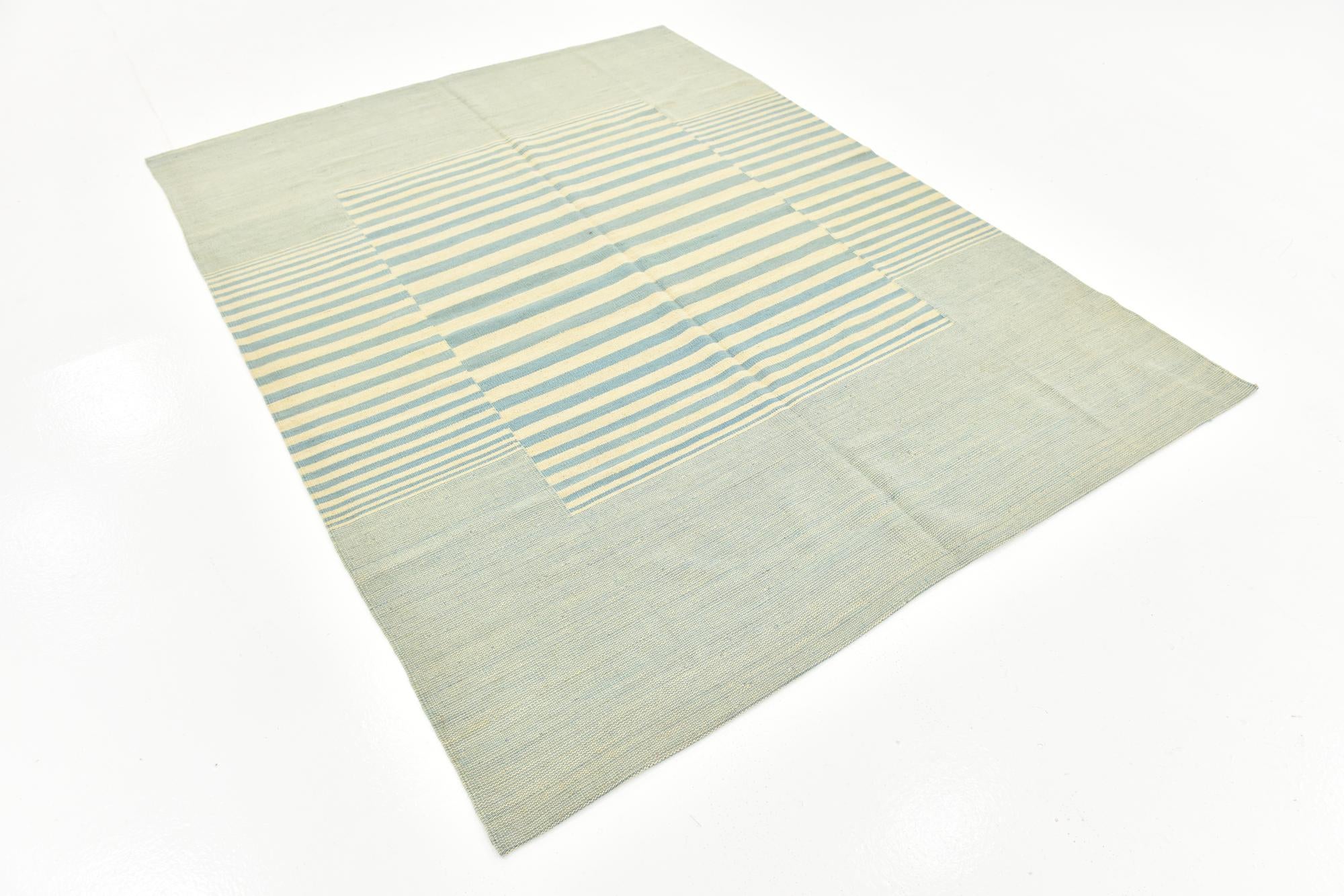 5' 10 x 7' 8 Hand Woven Kilim Modern Wool Rug