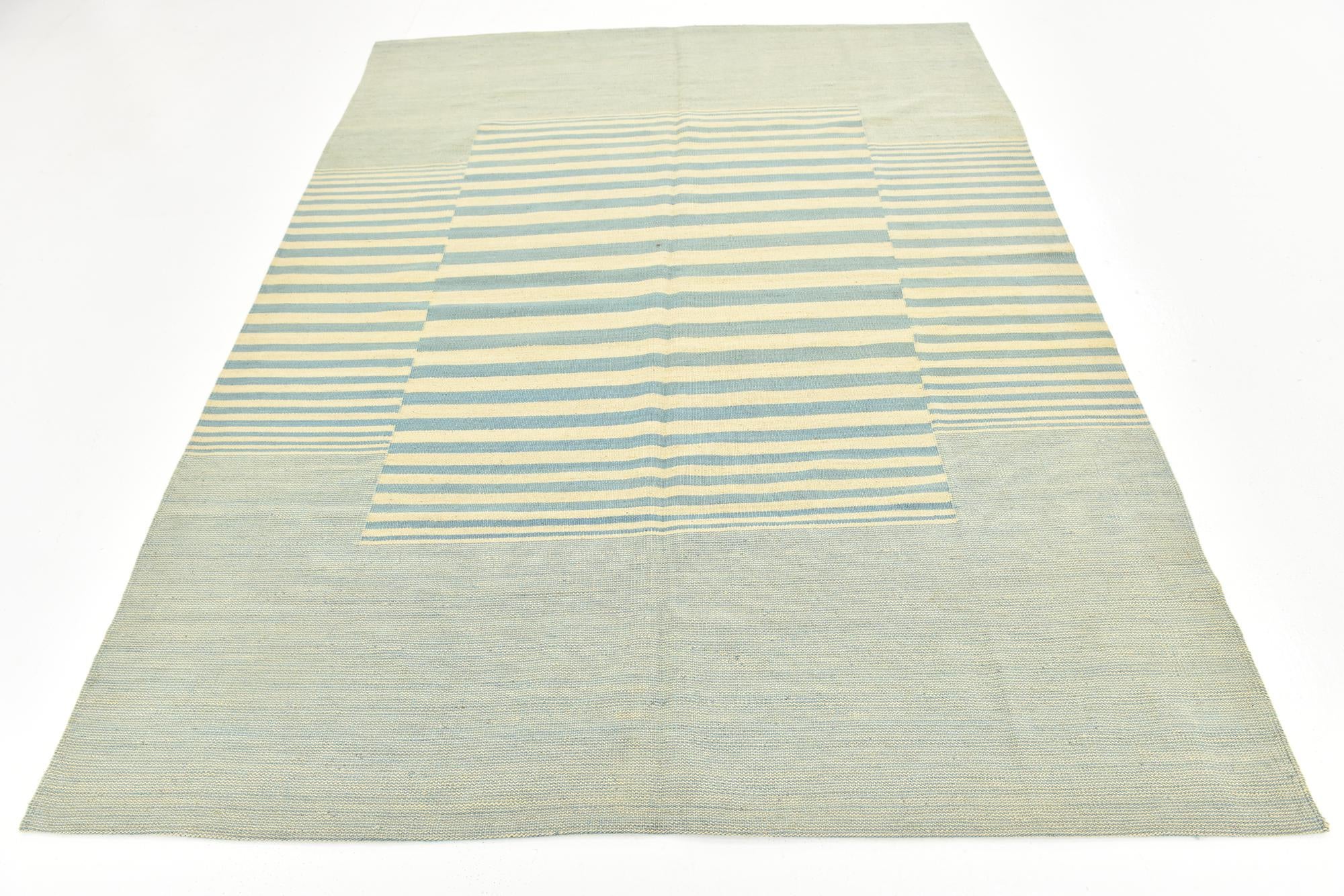 5' 10 x 7' 8 Hand Woven Kilim Modern Wool Rug