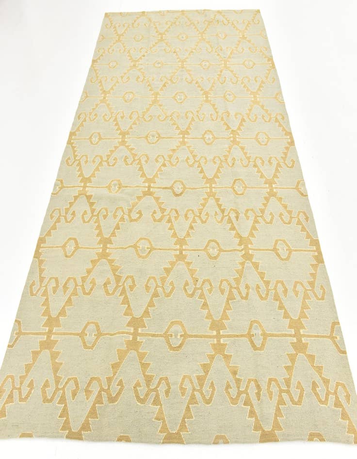 Detail image of 6' 2 x 8' 9  Hand Woven Kilim Modern Wool Rug