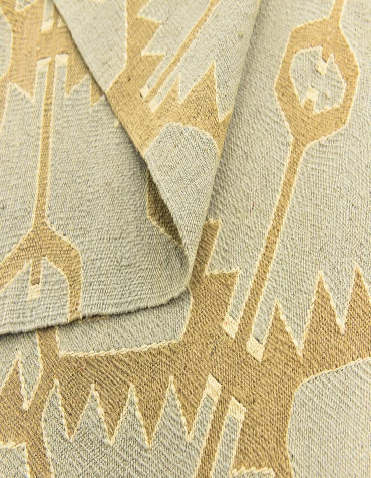 Detail image of 6' 2 x 8' 9  Hand Woven Kilim Modern Wool Rug