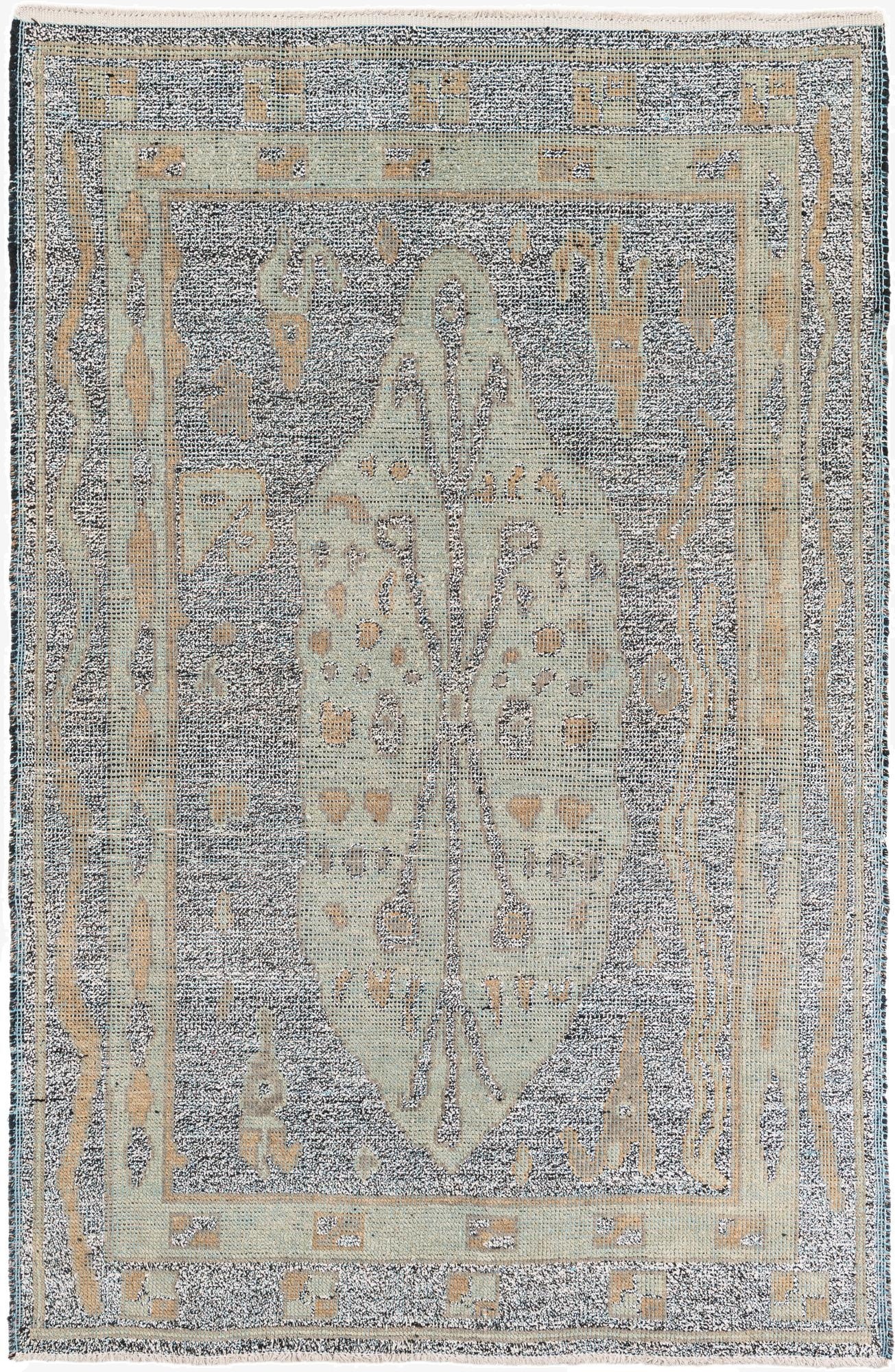 6' 1 x 9' 4  Hand Knotted Moroccan Wool Rug