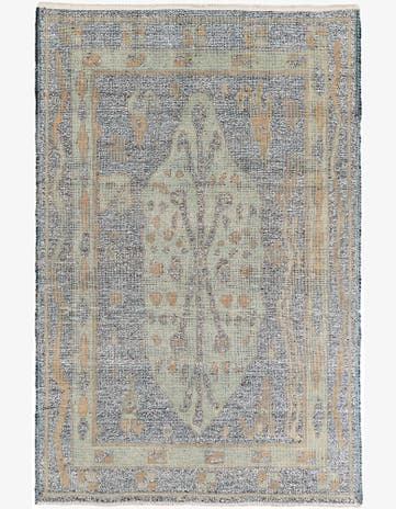 6' 1 x 9' 4 Hand Knotted Moroccan Wool Rug