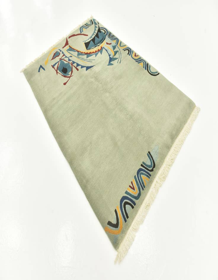 Detail image of 4' 7 x 6' 8 Hand Knotted Nepal Wool Rug