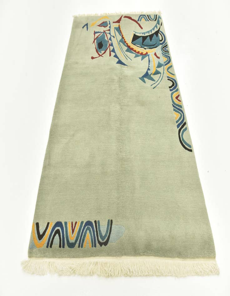 Detail image of 4' 7 x 6' 8 Hand Knotted Nepal Wool Rug