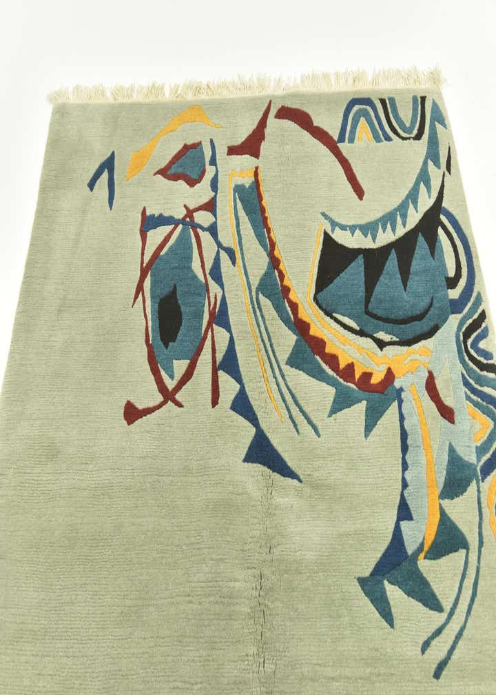 4' 7 x 6' 8 Hand Knotted Nepal Wool Rug