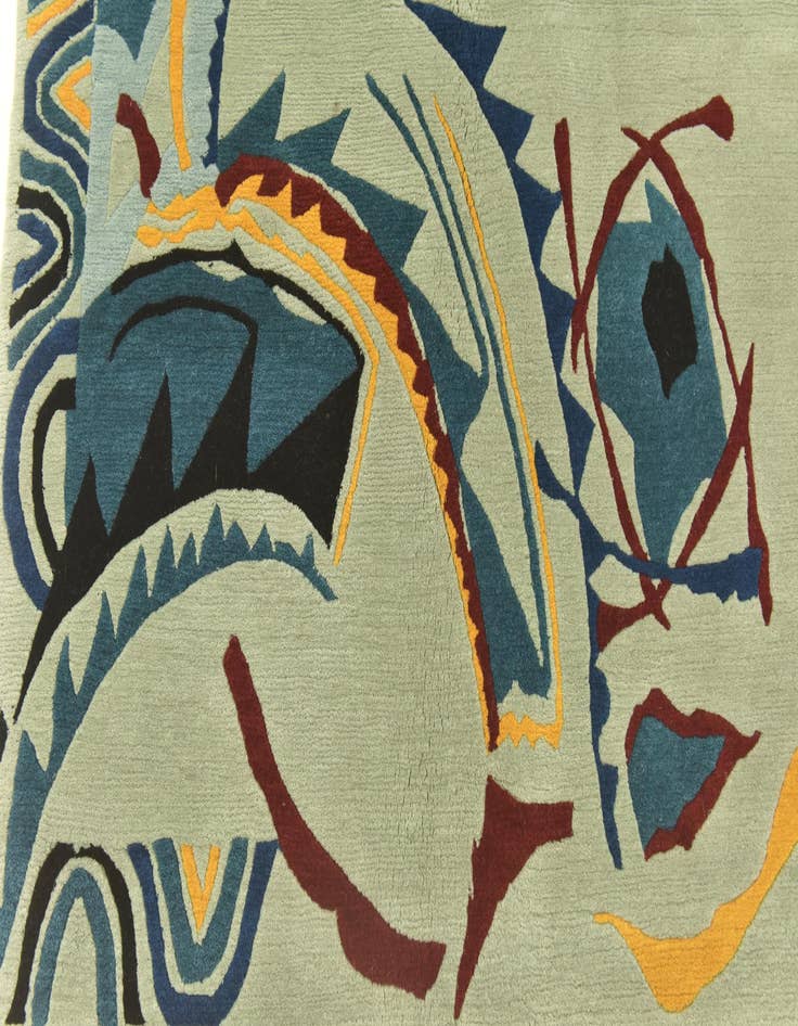 Detail image of 4' 7 x 6' 8 Hand Knotted Nepal Wool Rug