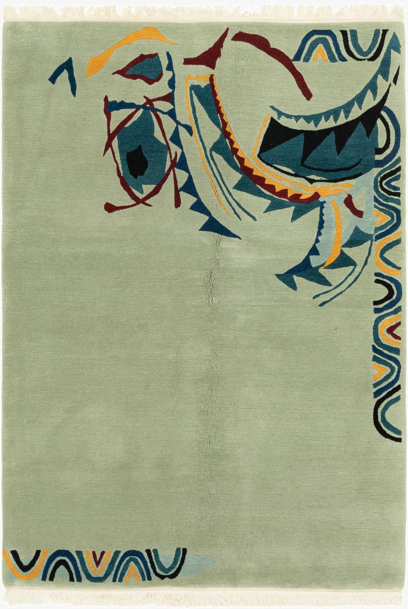 4' 7 x 6' 8 Hand Knotted Nepal Wool Rug