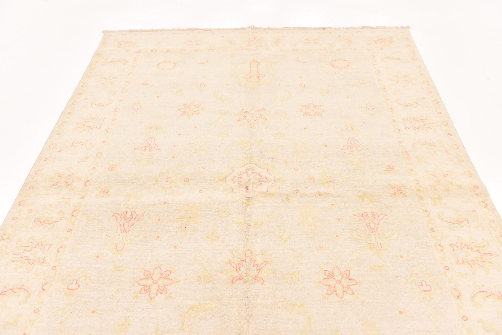 5' 3 x 8' 2 Hand Knotted Peshawar Ziegler Rug