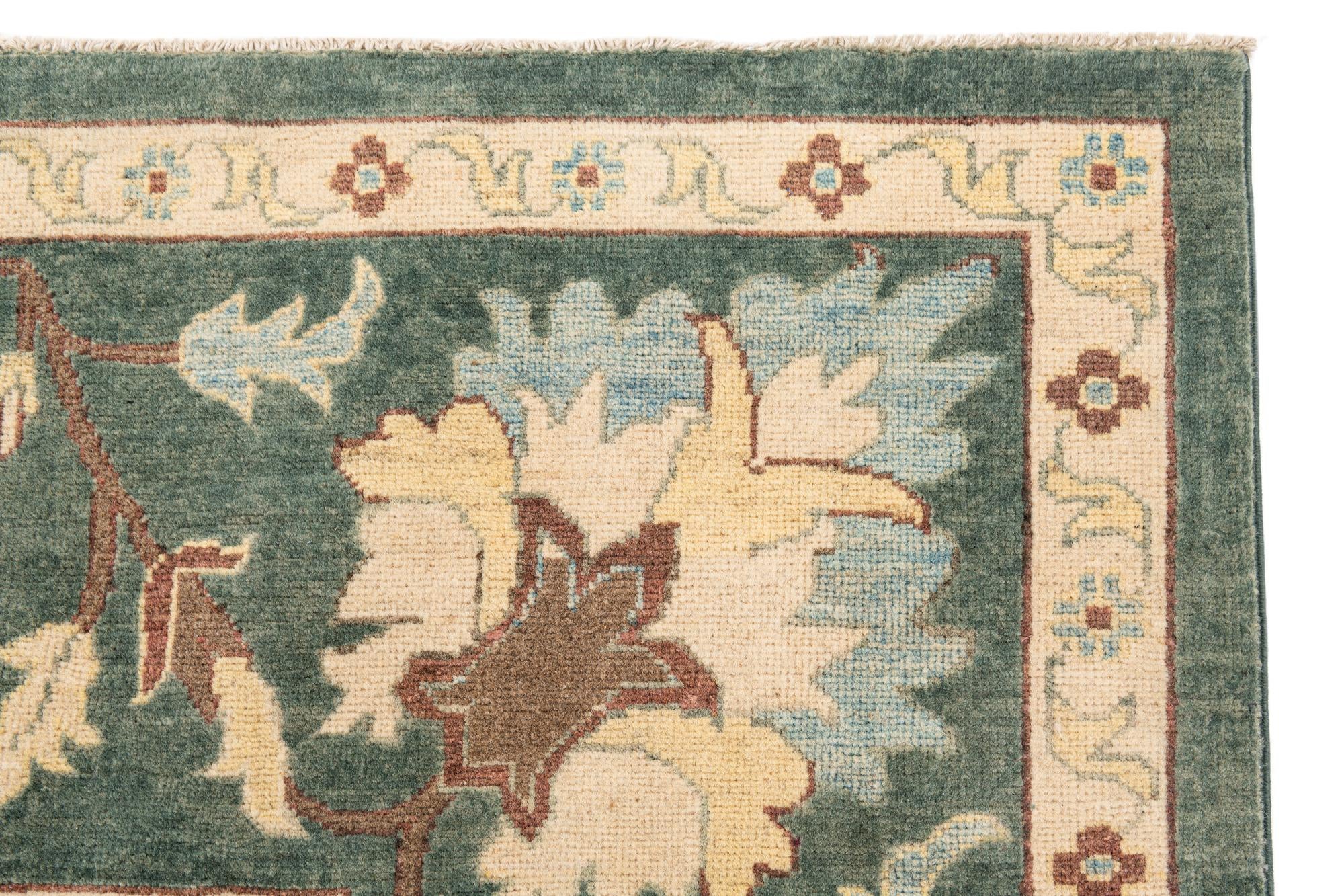 8' 7 x 10' 2 Hand Knotted Peshawar Ziegler Rug
