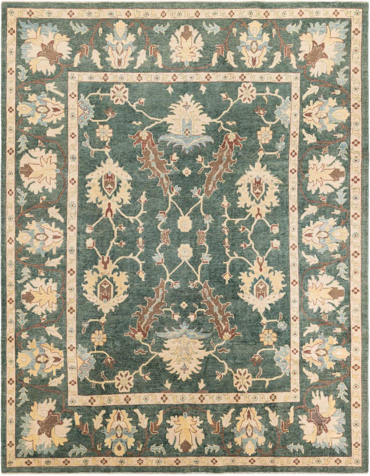 Detail image of 8' 7 x 10' 2 Hand Knotted Peshawar Ziegler Rug