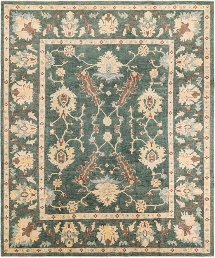 Detail image of 8' 7 x 10' 2 Hand Knotted Peshawar Ziegler Rug