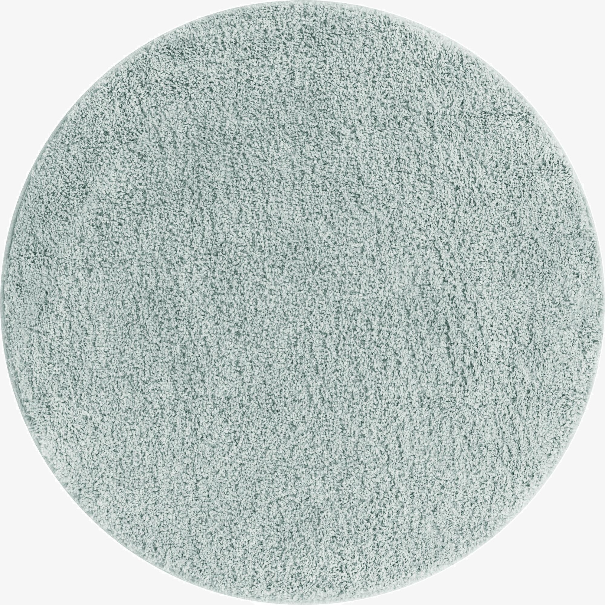 5' x 5' Soft Solid Shag Round Rug