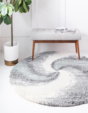 7' 10 x 7' 10 Soft Touch Shag Round Rug