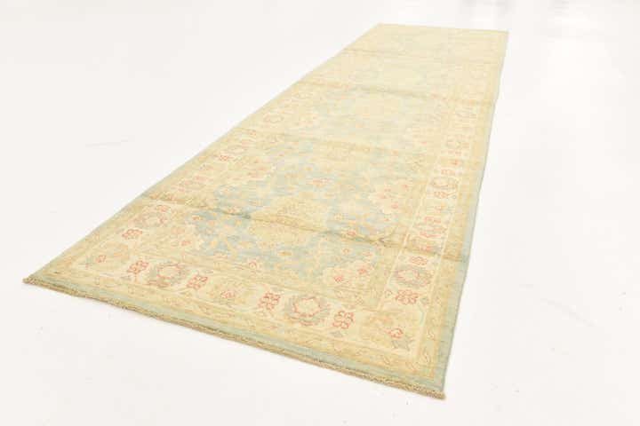 3' 1 x 10' 10 Hand Knotted Peshawar Ziegler Runner Rug